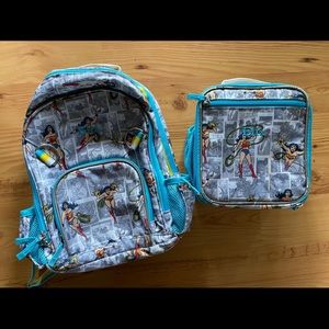 Pottery Barn Wonder Woman Backpack & Lunchbox Set